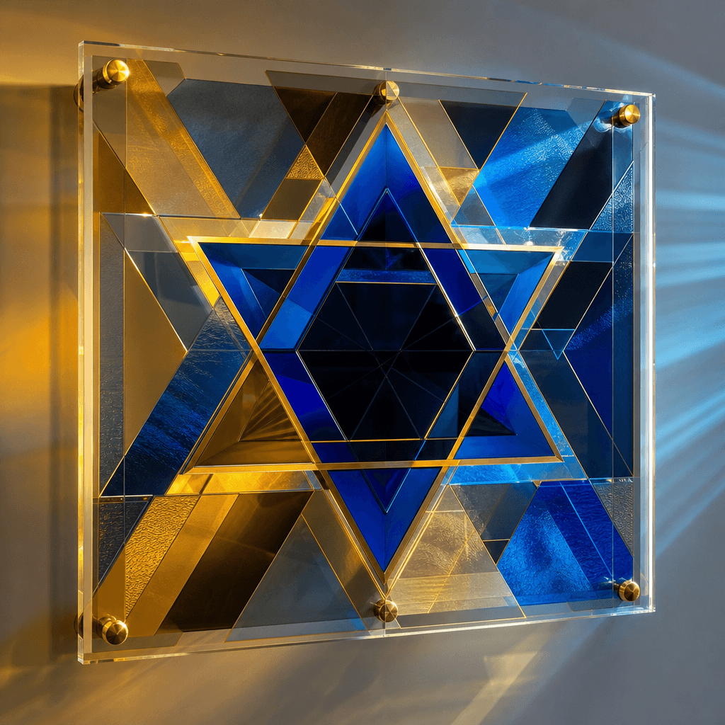 Étoile Dorée plexiglass artwork