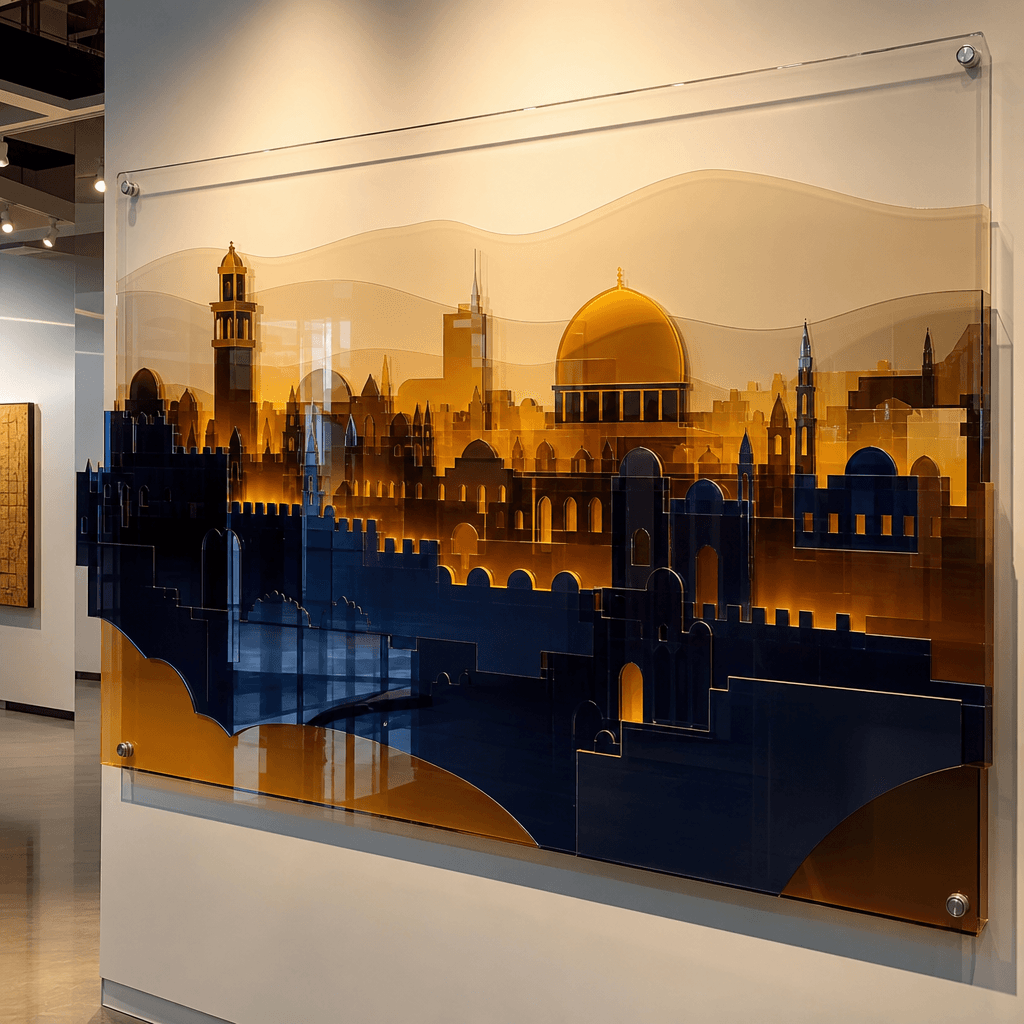 Jérusalem Abstraite plexiglass artwork